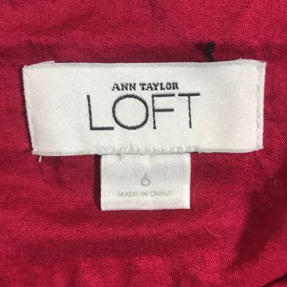 LAST CHANCE CLEARANCE Ann Taylor Loft Red Dress - Picture 2 of 7